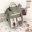 Preppy Style Women Travel Contrast Color Handbags Knapsack Teenage Girl Rucksack