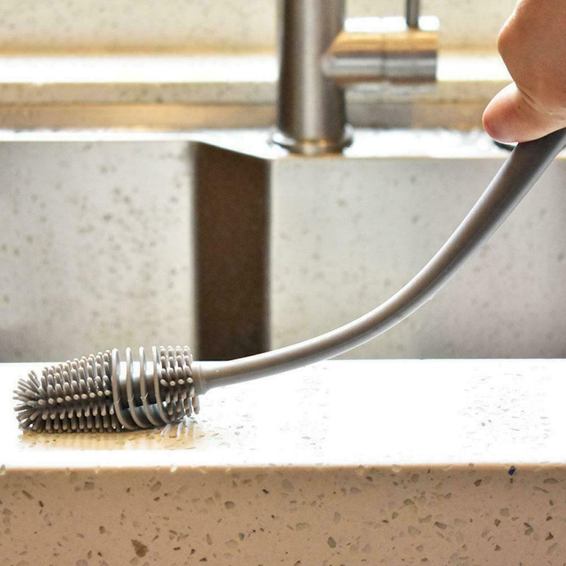 Long Handle Silicone Cup Brush Cleaning Kitchen Cleaner Tool Washer