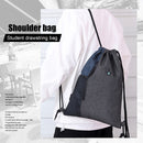 Gym Sack Drawstring Bag - Nylon Sports Travel Drawstring Bag (Dark Blue) Newly