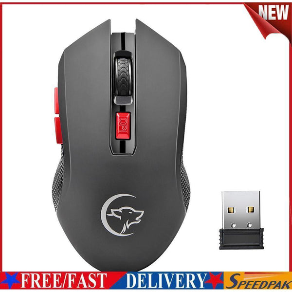 2.4G Wireless Gaming Mouse 2400DPI 6 Buttons Optical Mice with USB Receiver #F