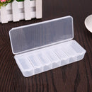 5pcs Large Travel Portable 7-Day Medicine Box Tablet Container(Clear)