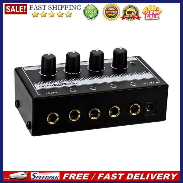 Ultra-Compact 4 Output 1 Input Amp 4 Channels Audio Stereo Headphone Amplifier