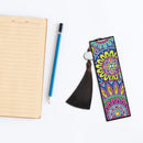 2pcs DIY Diamond Painting Leather Bookmark Special Shape Drill Tassel Art C