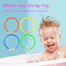 4pcs Pool Throwing Sinking Dive Toys Underwater Training Kids Diving Rings Toys