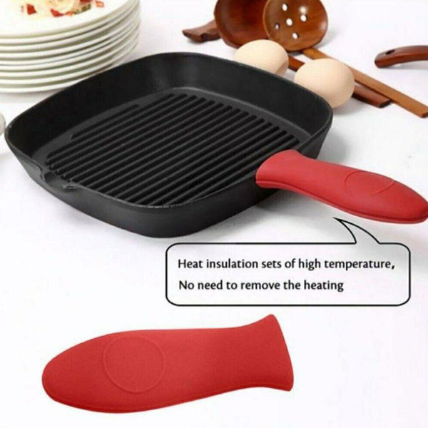 Pot Holder Cast Iron Hot Skillet Silicone Handle Cover Potholder Pan Z3V4 B8U6