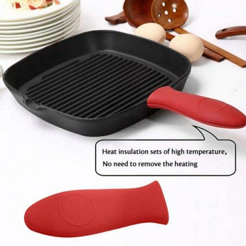 Pot Holder Cast Iron Hot Skillet Silicone Handle Cover Potholder Pan Z3V4 B8U6