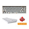Hot Swap Keyboard Kit Bluetooth-compatible with 72pcs Red Shafts (White)