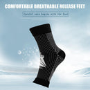 Compression Foot Sleeve Sports Ankle Brace Socks for Women Men (Black S/M)