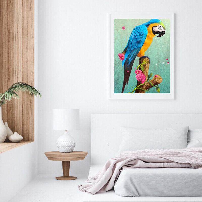 Parrot Oil Paint By Numbers DIY Acrylic Painting Wall Art Picture Craft Decor