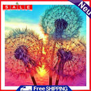Full Embroidery Cotton Thread Cross Stitch 11CT Counted DIY Sunset Dandelion Kit