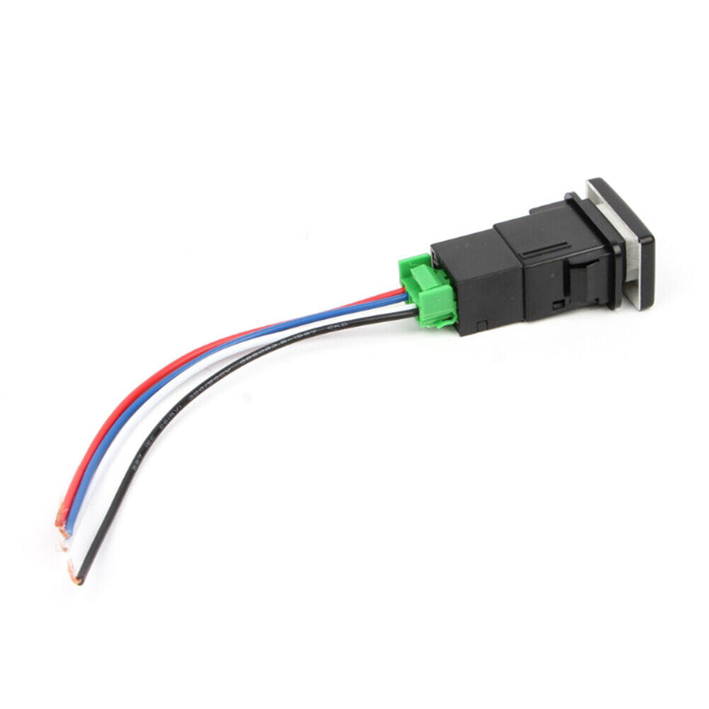 12V Waterproof 4-Wire Push Button Fog Light Switch with Yellow LED for Toyo