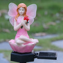 Solar Flower Fairy Light Outdoor Pixie Lawn Stake Lamp Garden Decor (Pink)