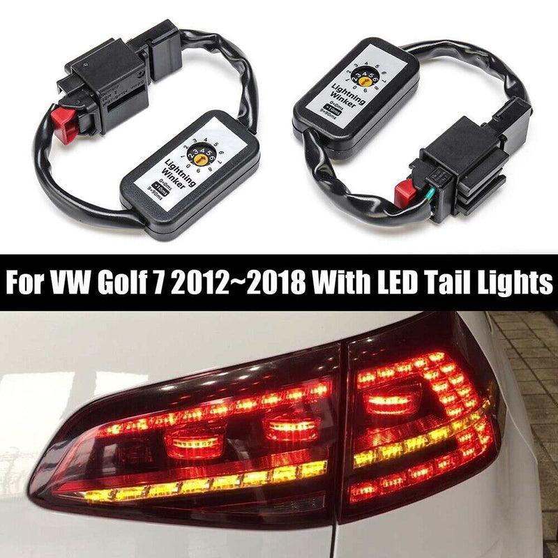 2pcs Dynamic Turn Signal LED Taillight Module Cable Wire Harness for Golf