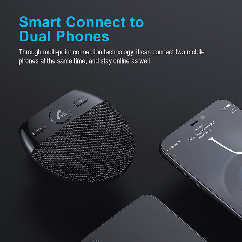 Sun Visor Handsfree Speaker Audio Car Speakerphone Wireless Music Loudspeaker