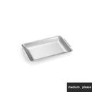 Stainless Steel Rectangular Plate Barbecue Dish Pan Tray Food Container (M)