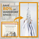 Space Saver Closet Clothes Trousers Scarf Magic Hanger Organizer Metal Holder