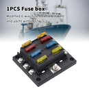 12-32V 6 Way Car Boat Fuse Box with LED Indicator Holder for ATP/ATC/ATO Blade