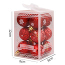12pcs Christmas Decorative Ball Set Tree Pendant Balls Ornaments (Red) Newly