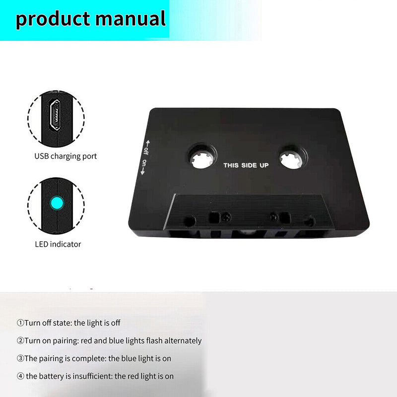Car Cassette Universal Car Audio Cassette Tape Aux Stereo Adapter for MP3 Player