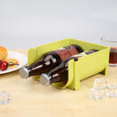 Beverage Drink Storage Rack Folding Space Saving Refrigerator Tray (Green)