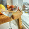 Wooden Outdoor Folding Picnic-Table With Glass Holder Glass Wine 2 1 R9I3 M5D1
