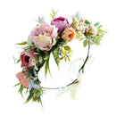 Floral Crown Hair Band Flower Headband Flower Halo Headpiece Floral Garland K8X4