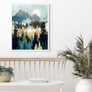 Full Embroidery 3 Strands 11CT Mountain Forest Stamped DIY Cross Stitch Decor