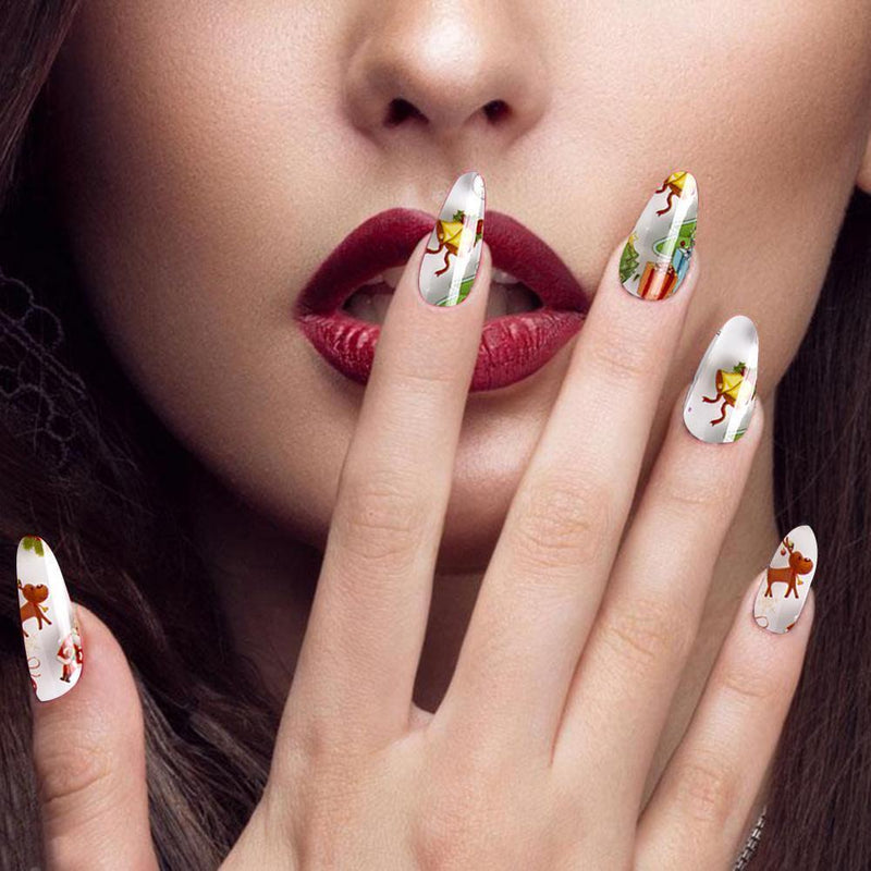 Transfer Foil Nails Stickers Adhesive Manicure Tips Pattern Decals DIY Nail Art