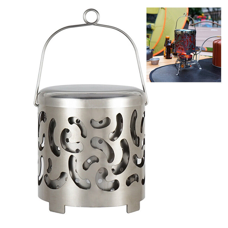 Stainless Steel Mini Heater Winter Warm Gas Heater Warmer for Backpacking Travel