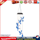 Solar LED Color Changing Wind Chime Lamps Hummingbird Pendant Lights (A) Newly