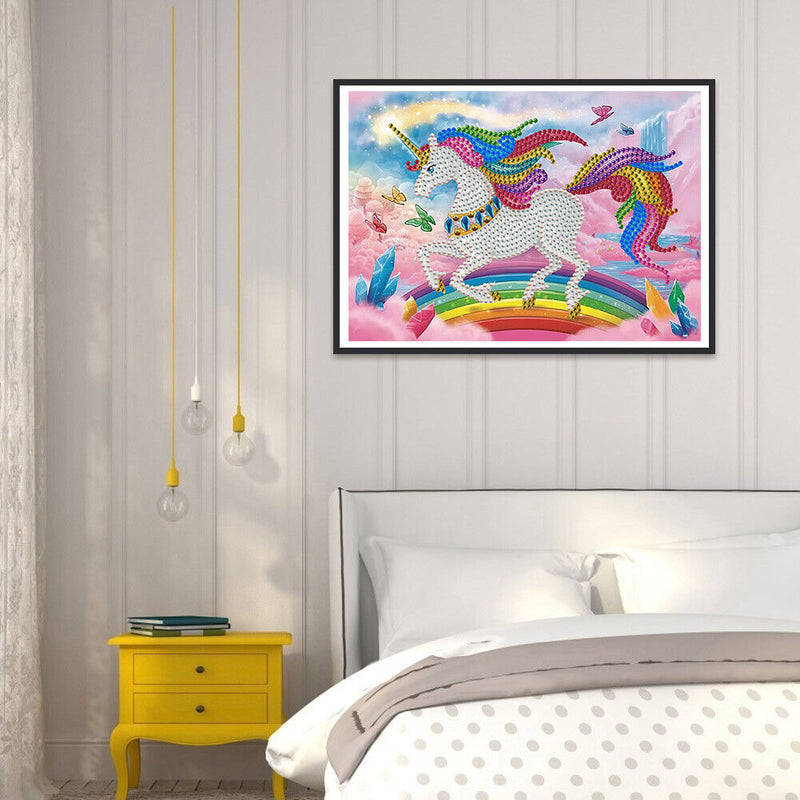 5D Rainbow Horn Horse DIY Part Drill Special Shaped Kit Diamond Painting Craft