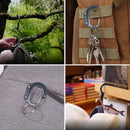 Molle Carabiner D Type Locking Ring Buckle Carabiner Keychain for Outdoor