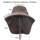 Sunshade Cap for Men Women Outdoor Fishing Sun Hat UV Protection with Neck Co