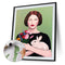 Oil Paint By Numbers Picture DIY Drawing Short Hair Woman Art Drawing on Canv