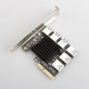 PCI-E 4X 1 to 6 USB 3.0 Port Riser for BTC Mining Miner PCI Express Adapter
