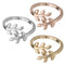 Yarn Guides Opening Finger Wear Crochet Loop Sewing Leaves Shape Knitting Ring