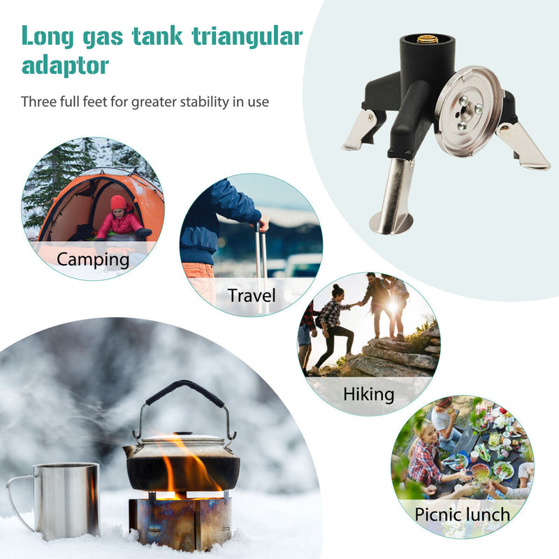 Copper Three Legs Gas Tank Adapters Ultralight Gas Canister Adapter for Picnic