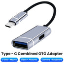 Data Sync Power Supply Type-C OTG Adapter PD Fast Charging USB 3.0 Converter