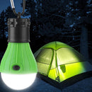 2pcs Tent Hanging Lamp 3 Modes Emergency Carabiner Bulb Light(Green Yellow)
