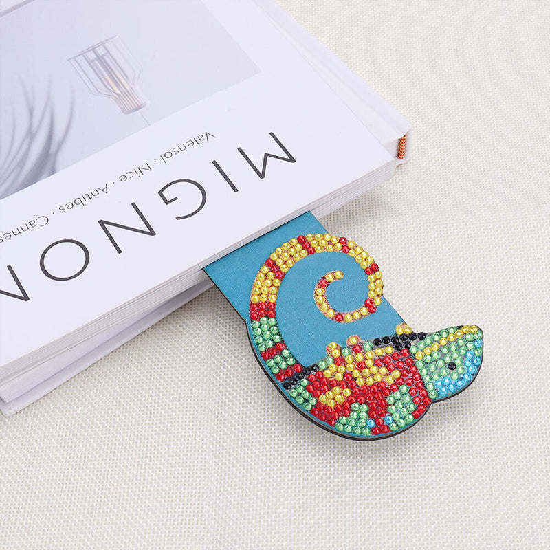 DIY Diamond Painting Leather Bookmark Mosaic Special-shaped Drill Craft Art Gift