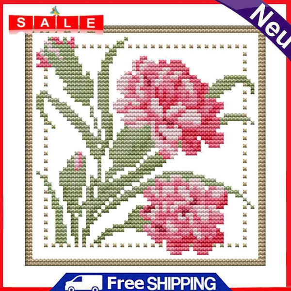 12 Months Flower Cross Stitch DIY 14CT Stamped Handmade Crafts Home Decoration