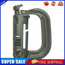 Outdoor D-Shape Backpack Carabiner Plastic Steel Hanging Clasp (Army Green)