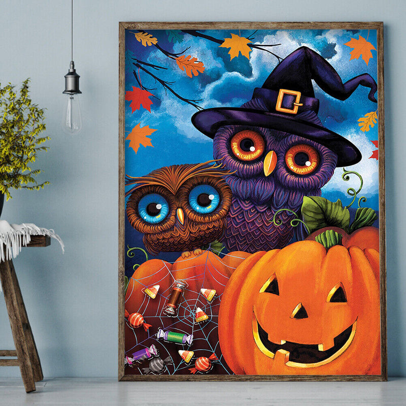 #A 5D DIY Diamond Painting Kits Full Round Drill Halloween Mosaic Picture (Y637)