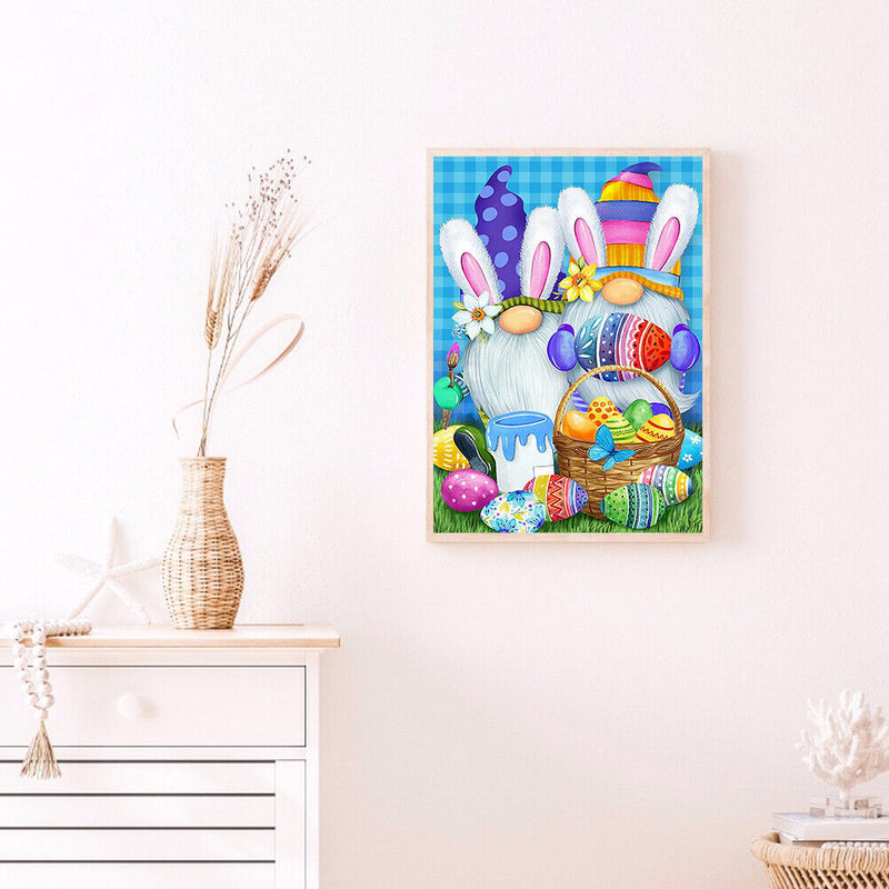 Easter Gnome Oil Paint By Numbers Canvas DIY Hand Painted Home Decoration Gift