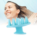 Silicone Shower Hair Wash Comb Brush Head Scalp Massage Brush (Light Blue) Newly