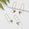 Design Hummingbird Crystal Birds Pendant Necklace Long Tassel Drop Earrings