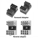 180 Degree 8 Pin Female to 8 Pin Male Graphics Card Angled Power Supply Adapter