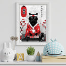 #A Sushi Black Cat Diamond Painting Kits Full Round Drill Home Wall Decor Art