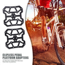 2pcs Bicycle Clipless Pedal Platform Adapters for SPD KEO Pedals (Black) Newly
