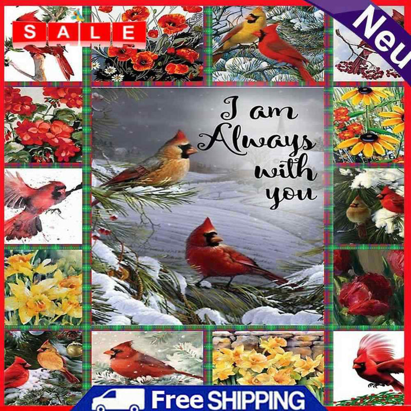 5D DIY Diamond Painting Kits Full Round Drill Cardinal in Frame Mosaic Picture